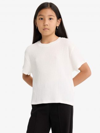 تی شرت دخترانه بژ دفکتو