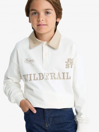 پولوشرت پسرانه سفید دفکتو