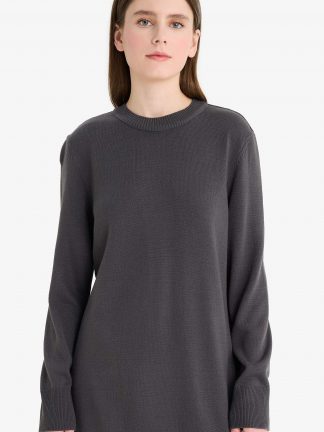 تونیک زنانه خاکستری تیره دفکتو