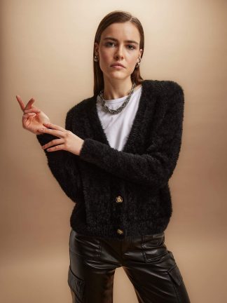 ژاکت زنانه مشکی دفکتو