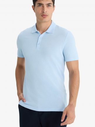 پولوشرت مردانه آبی روشن دفکتو