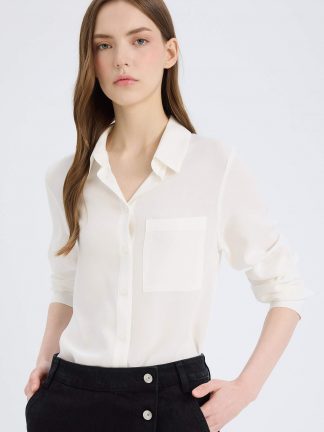 شومیز زنانه سفید دفکتو