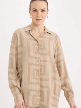 تونیک زنانه بژ دفکتو