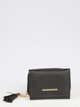 کیف پول زنانه مشکی دفکتو