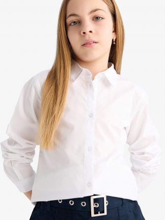 شومیز دخترانه سفید دفکتو