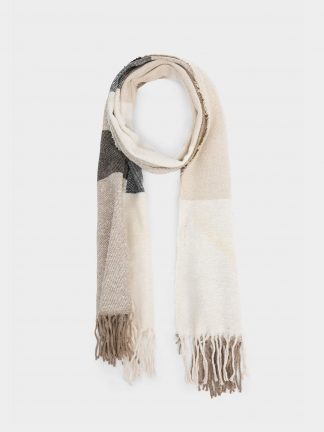 روسری و شال زنانه قهوه ای تیره دفکتو