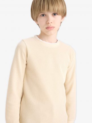 تی شرت پسرانه بژ دفکتو