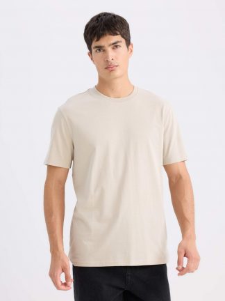 تی شرت مردانه بژ دفکتو