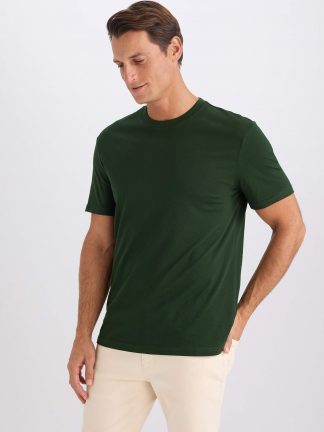 تی شرت مردانه سبز تیره دفکتو