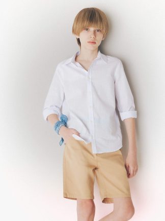 پیراهن پسرانه سفید دفکتو