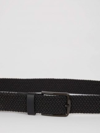 کمربند مردانه مشکی دفکتو