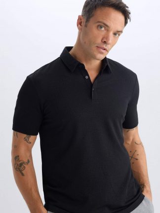 پولوشرت مردانه مشکی دفکتو