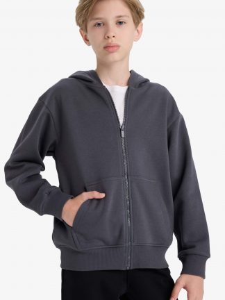 هودی پسرانه خاکستری تیره دفکتو