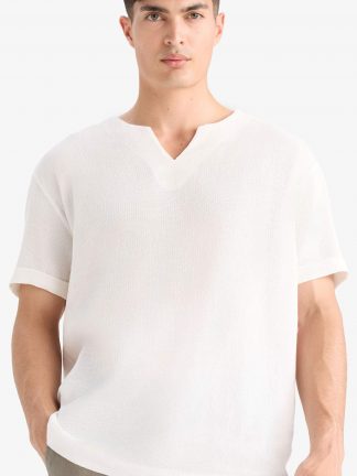 تی شرت مردانه بژ دفکتو