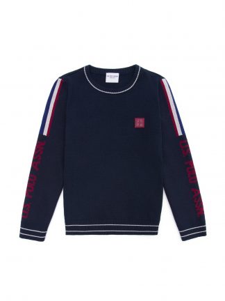 پلیور پسرانه سرمه ای یو اس پولو