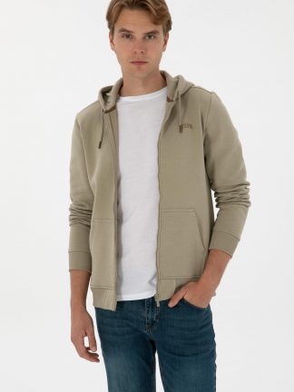 هودی مردانه خاکی روشن یو اس پولو