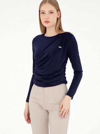 بلوز زنانه سرمه ای یو اس پولو