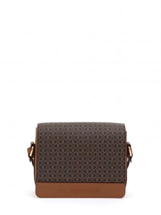 کیف دوشی زنانه قهوه ای یو اس پولو