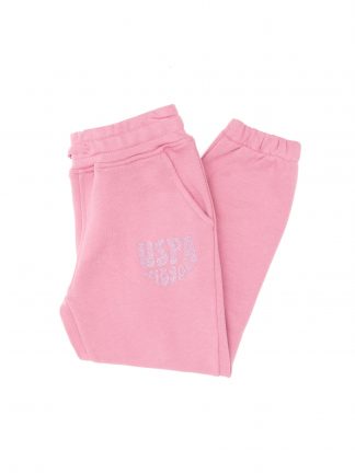 شلوار راحتی دخترانه صورتی تیره یو اس پولو