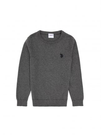 پلیور پسرانه خاکی ملانژ یو اس پولو