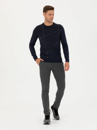 پلیور مردانه سرمه ای پیرکاردین