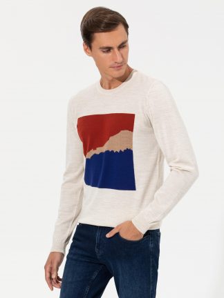 پلیور مردانه بژ کاشارل