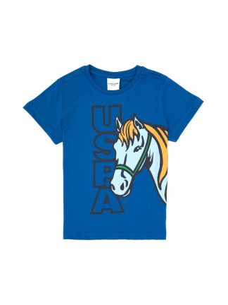 تی شرت پسرانه آبی تیره یو اس پولو