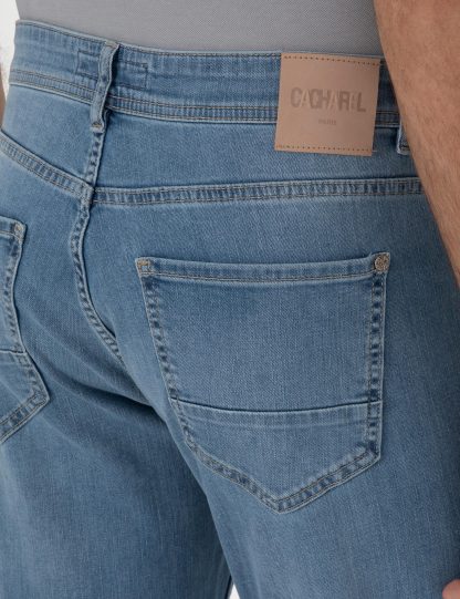 شلوار جین اسلیم فیت مردانه آبی روشن کاشارل