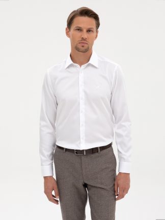 پیراهن رسمی مردانه سفید پیرکاردین