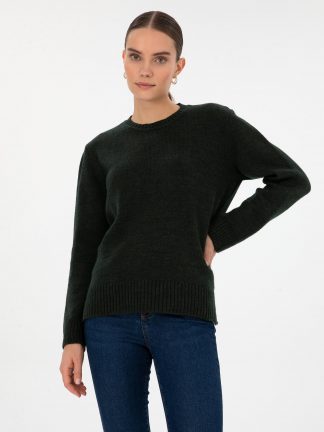 پلیور زنانه سبز تیره پیرکاردین