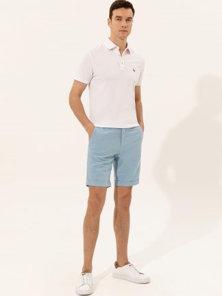 شلوارک مردانه آبی روشن کاشارل