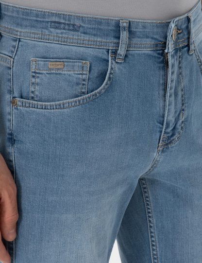 شلوار جین اسلیم فیت مردانه آبی روشن کاشارل