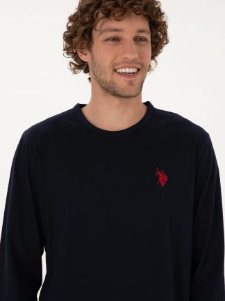 لباس راحتی مردانه سرمه ای یو اس پولو