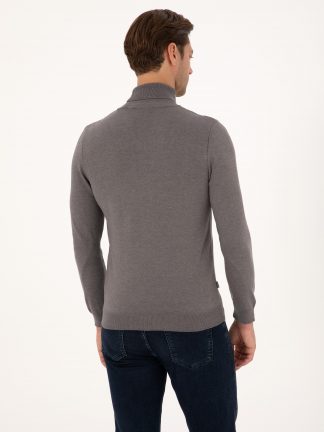 پلیور مردانه خاکی ملانژ پیرکاردین