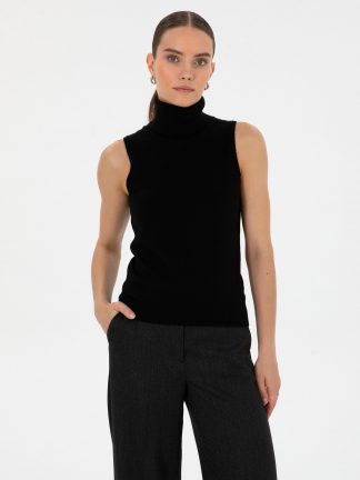 تاپ زنانه مشکی پیرکاردین