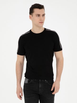 تی شرت مردانه مشکی پیرکاردین