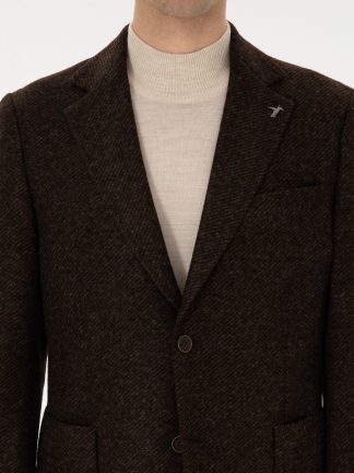 کت مردانه قهوه ای کاشارل