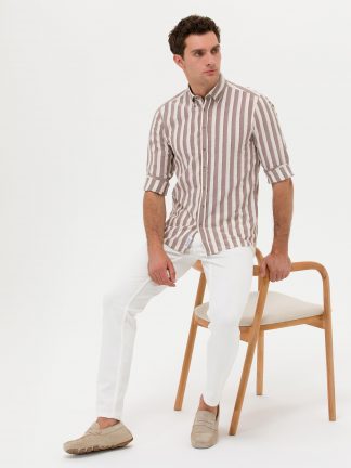 شلوار جین اسلیم فیت مردانه سفید کاشارل