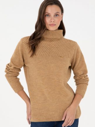 پلیور زنانه شتری یو اس پولو