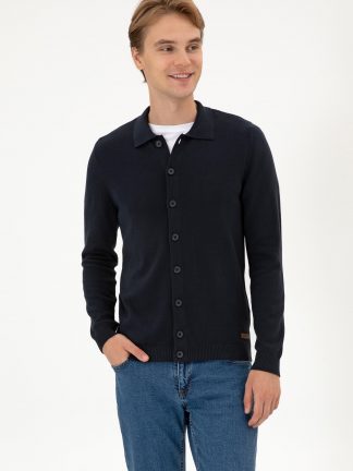 ژاکت مردانه سرمه ای یو اس پولو