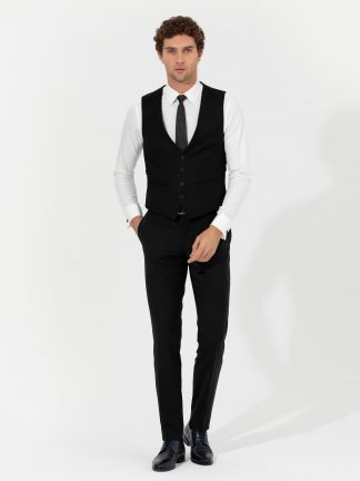 جلیقه رسمی مردانه مشکی کاشارل