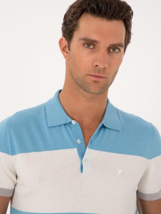 پلیور مردانه آبی فیروزه ای کاشارل