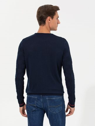 پلیور مردانه سرمه ای کاشارل