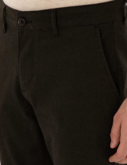 شلوار کتان مردانه خاکی تیره پیرکاردین