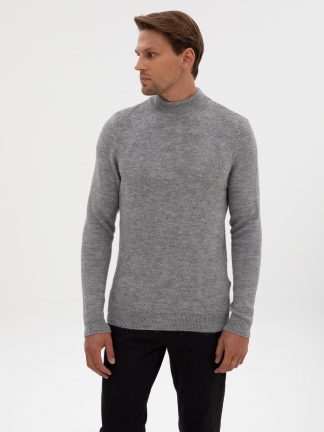 پلیور مردانه خاکستری روشن پیرکاردین