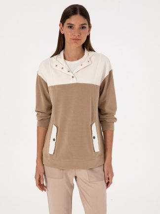 هودی زنانه بژ پیرکاردین