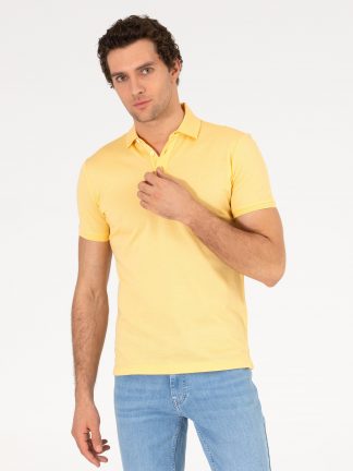 پولوشرت مردانه زرد روشن کاشارل