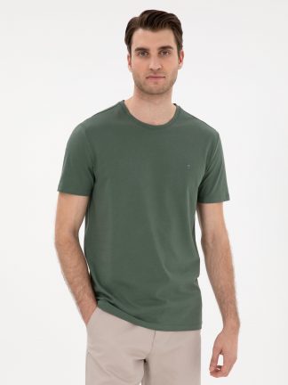 تی شرت مردانه خاکی روشن پیرکاردین