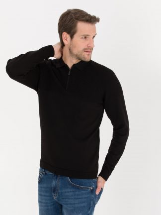 پلیور مردانه مشکی پیرکاردین