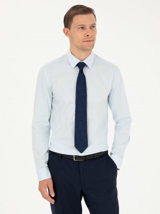 پیراهن رسمی مردانه آبی روشن کاشارل